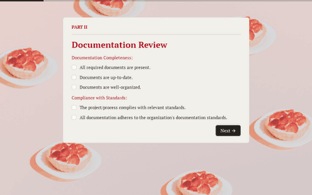 Documentation form page preview
