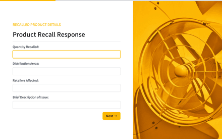 Recall form page preview