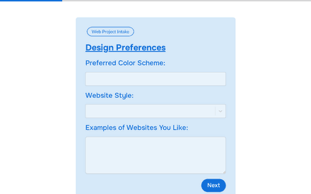 Design form page preview