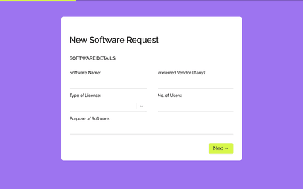 Software form page preview