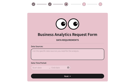 Data form page preview