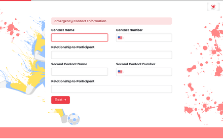 Emergency Contact form page preview