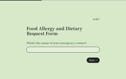 Emergency form page preview
