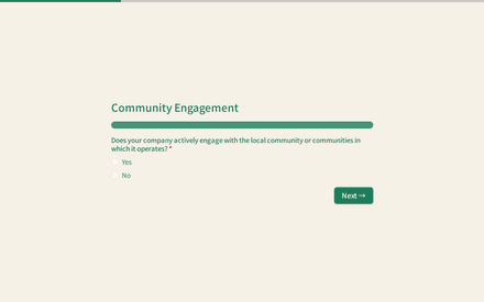 Community form page preview