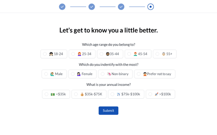 Demographics form page preview