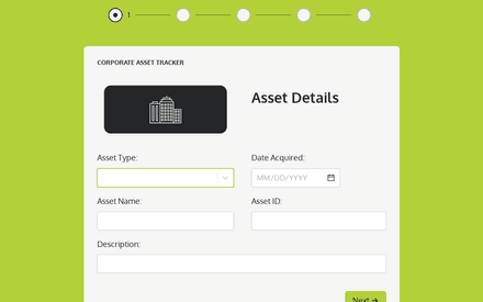 Asset form page preview