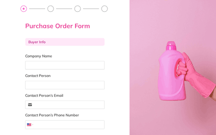 Customer form page preview