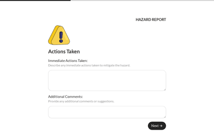 Actions form page preview