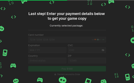 Payment form page preview