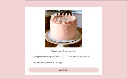 Frosting form page preview