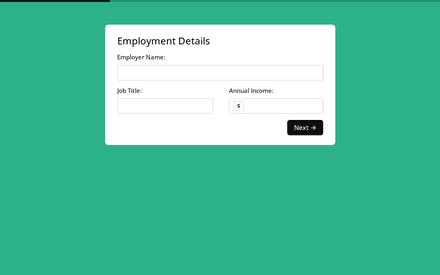 Employment form page preview