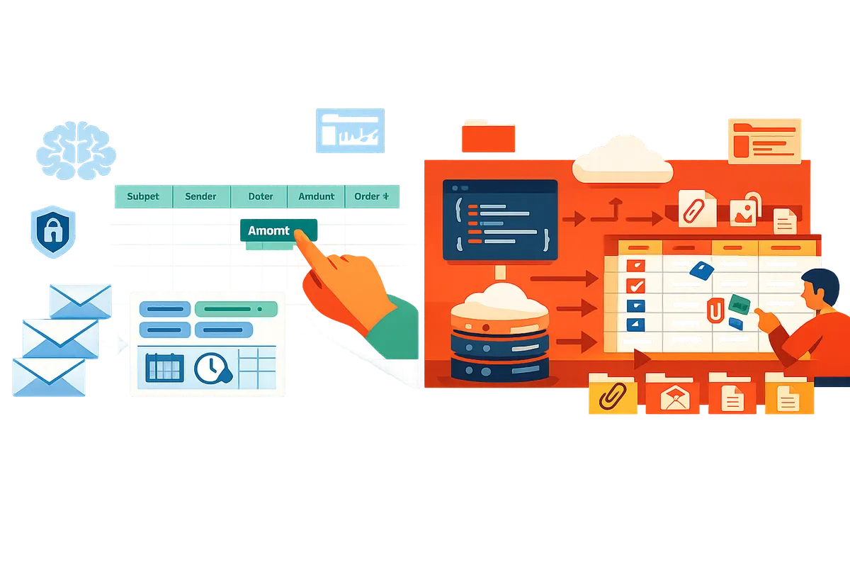 split-screen comparing drag-and-drop editor versus code-based template builder