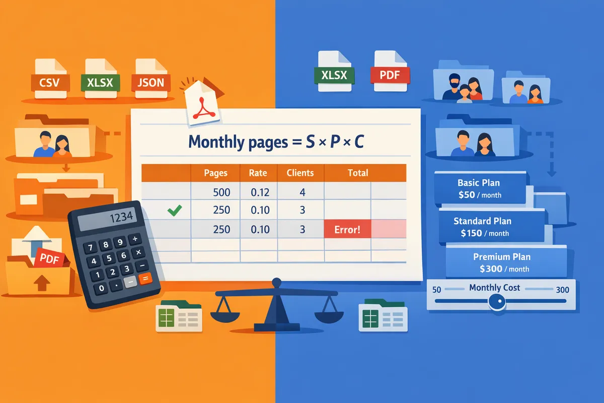 cost calculator spreadsheet with bank statements and calculator