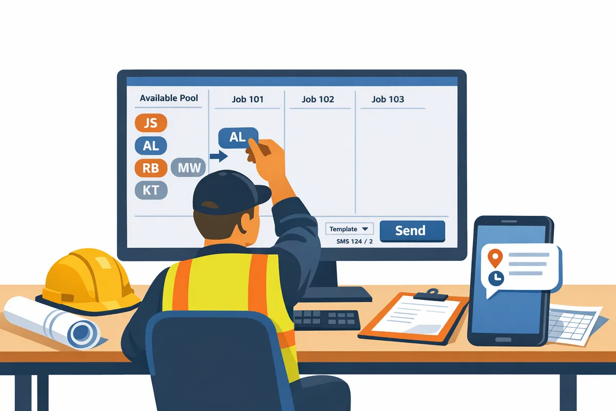 Small Contractor Scheduling App With Universal SMS