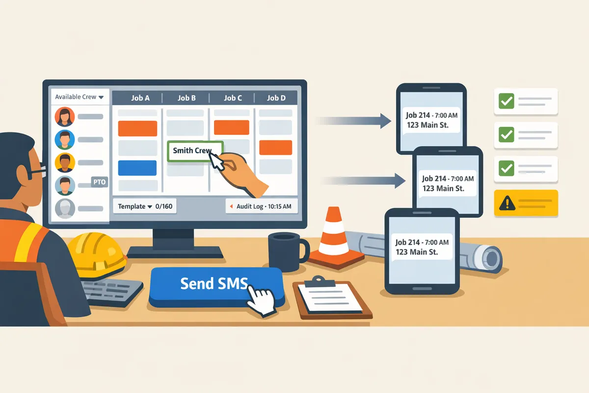 One-Way Field Communication for Job-Site Crews