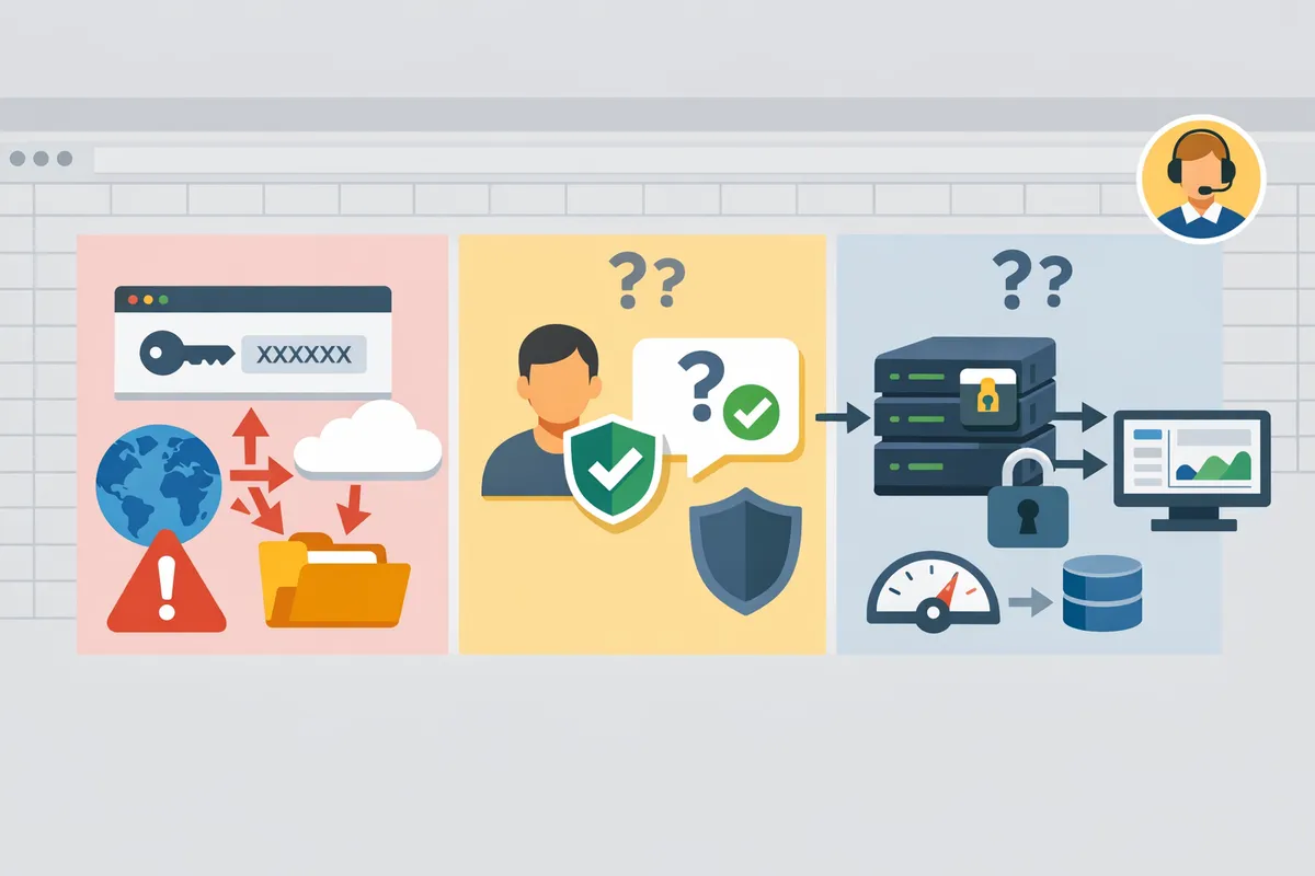 diagram comparing api key access for public sheets versus oauth and service accounts for private sheets