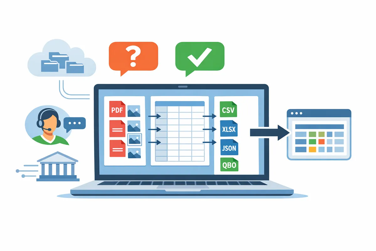 Can Rocket Statements export QuickBooks-compatible files? CSV for QBO and Spreadsheet Sync mappings explained (2026)