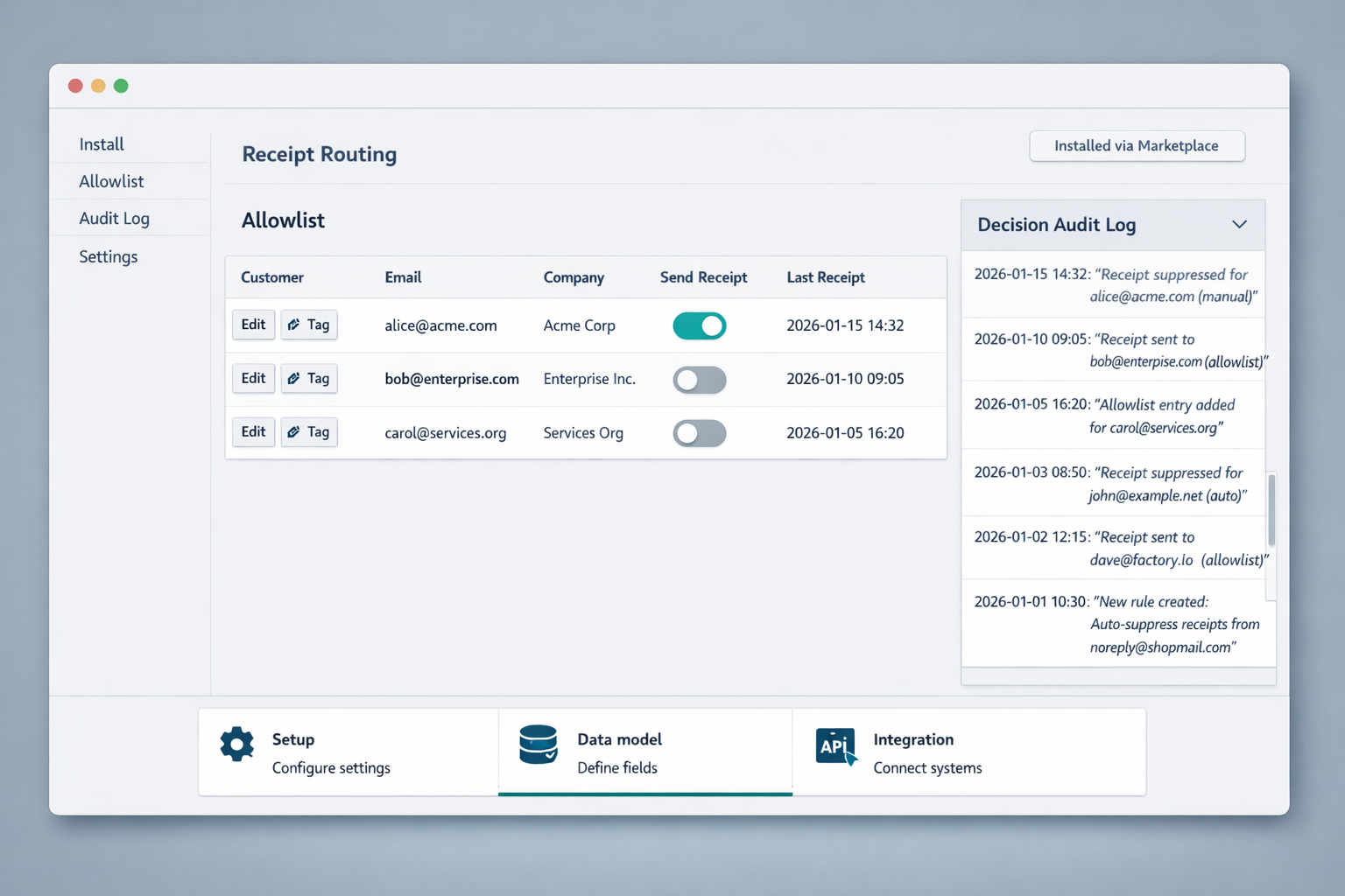 Why Did We Build Route Receipts?