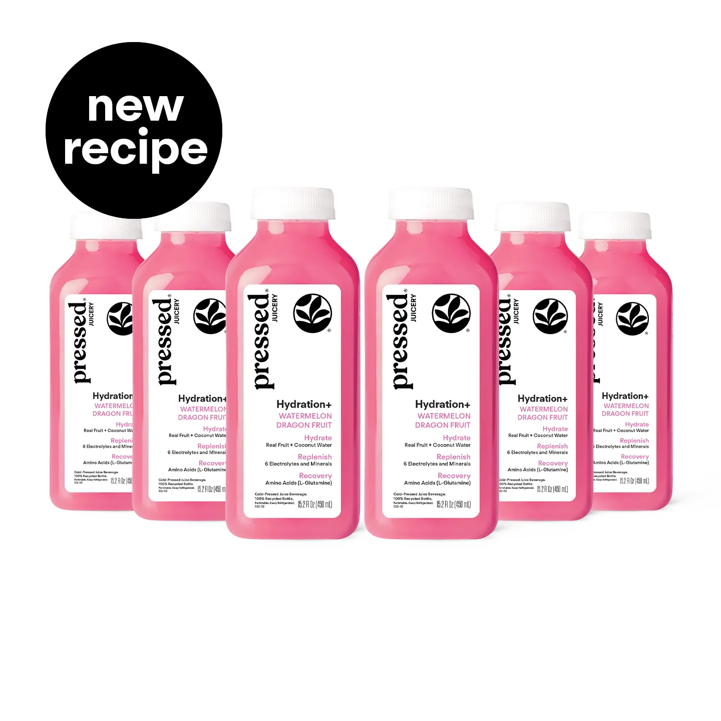 NEW Hydration+ Watermelon Dragon Fruit - 6 Pack Bundle Pressed