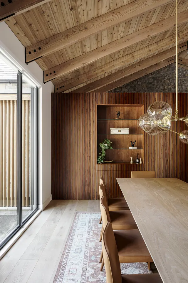 Sagamore living area with mountain views