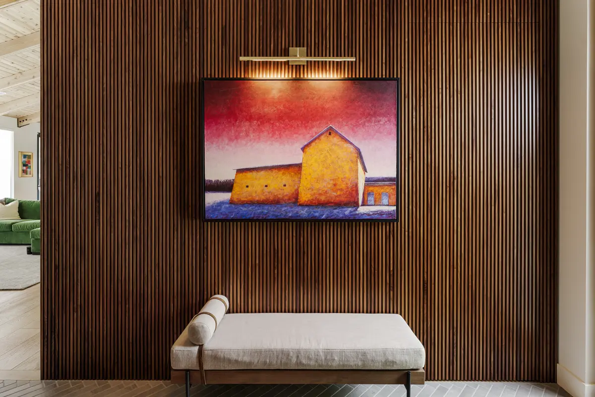 Sagamore primary suite with warm textiles