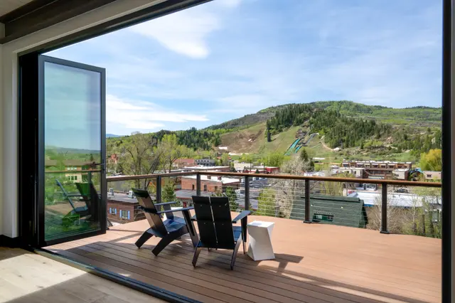 Steamboat outdoor patio living space