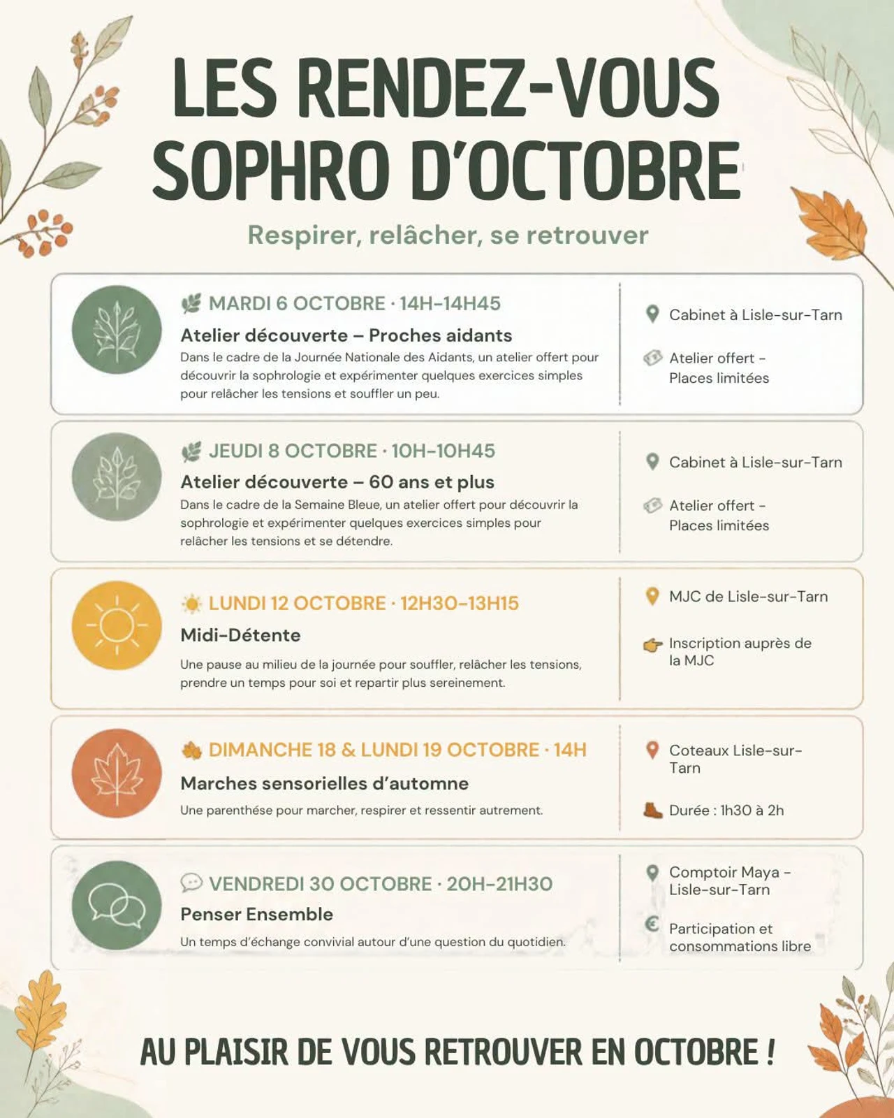 Les rendez-vous d'Octobre