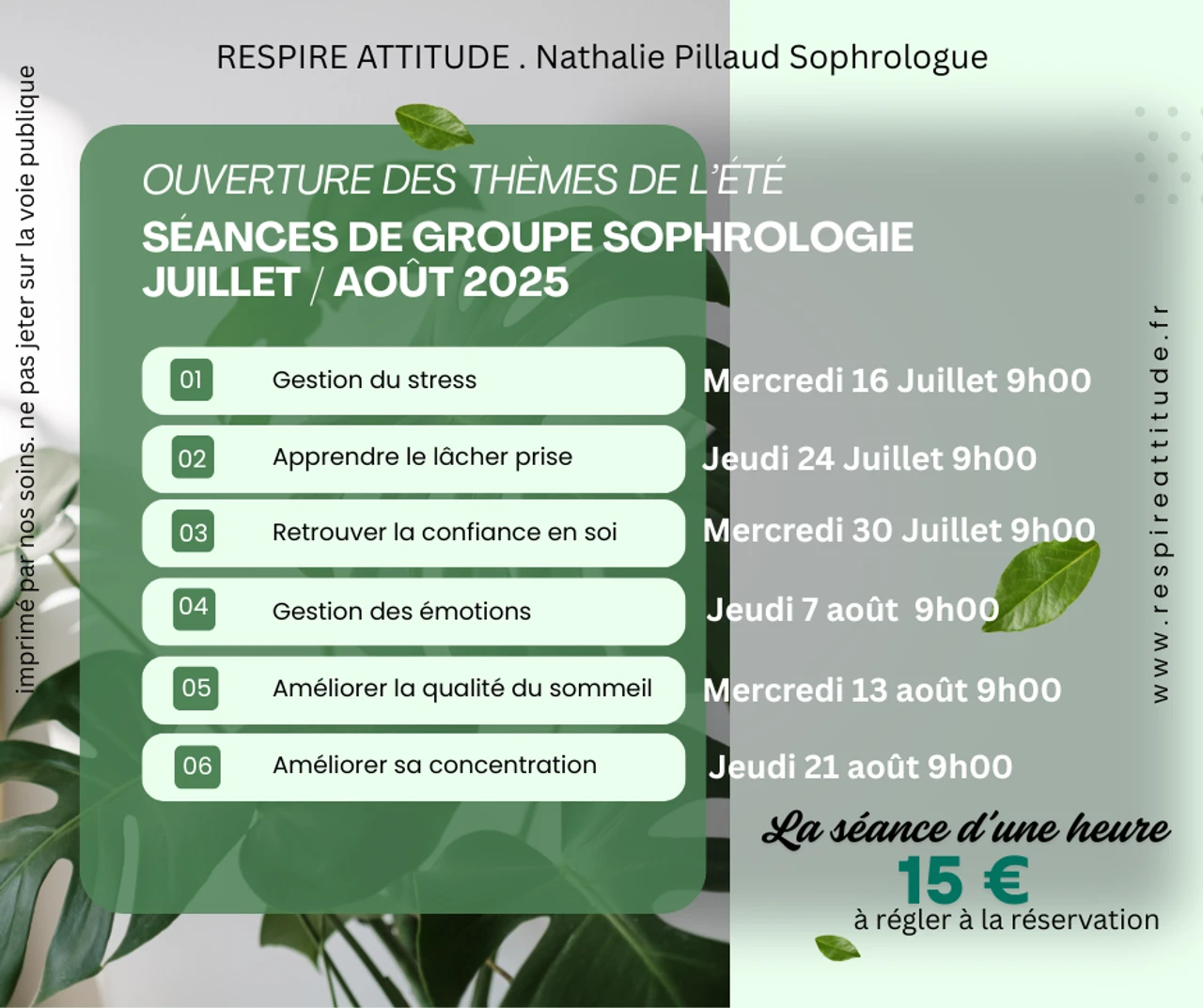 différents thèmes abordés cet été pour tous