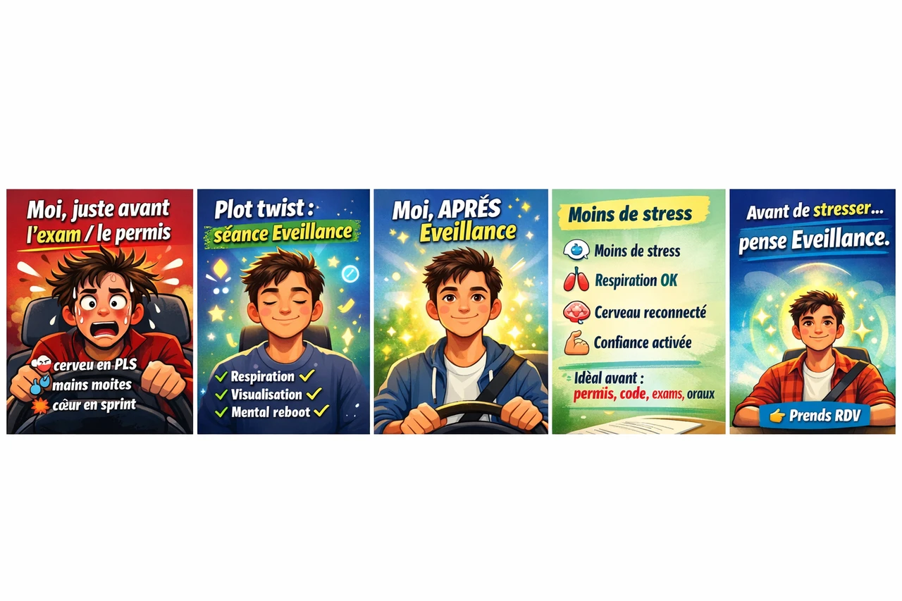 Stress permis et examens : préparation en sophrologie à Étréville (Eure)