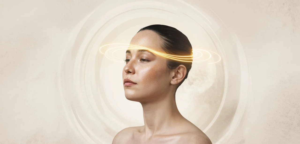 Femme pratiquant un exercice de respiration pour calmer la rumination mentale grâce à la sophrologie.