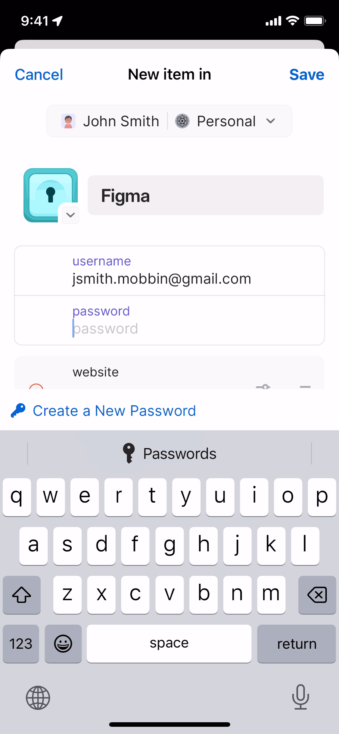 1Password IOS Screen | Mobbin