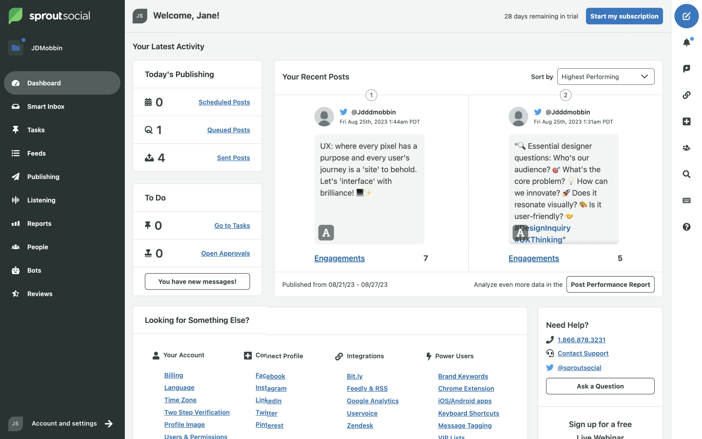 Sprout Social Web Screen | Mobbin