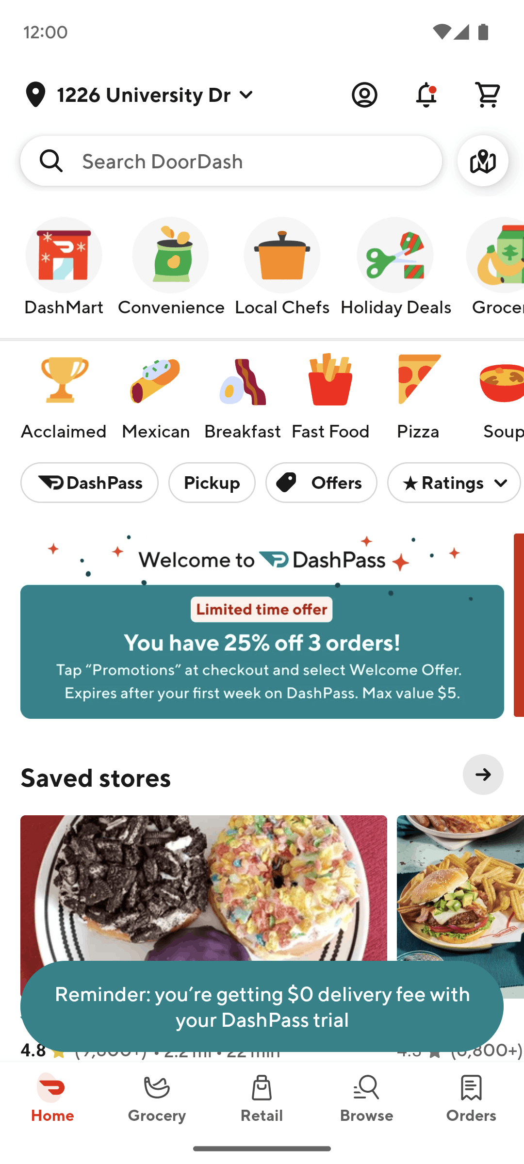 DoorDash Android Screen | Mobbin