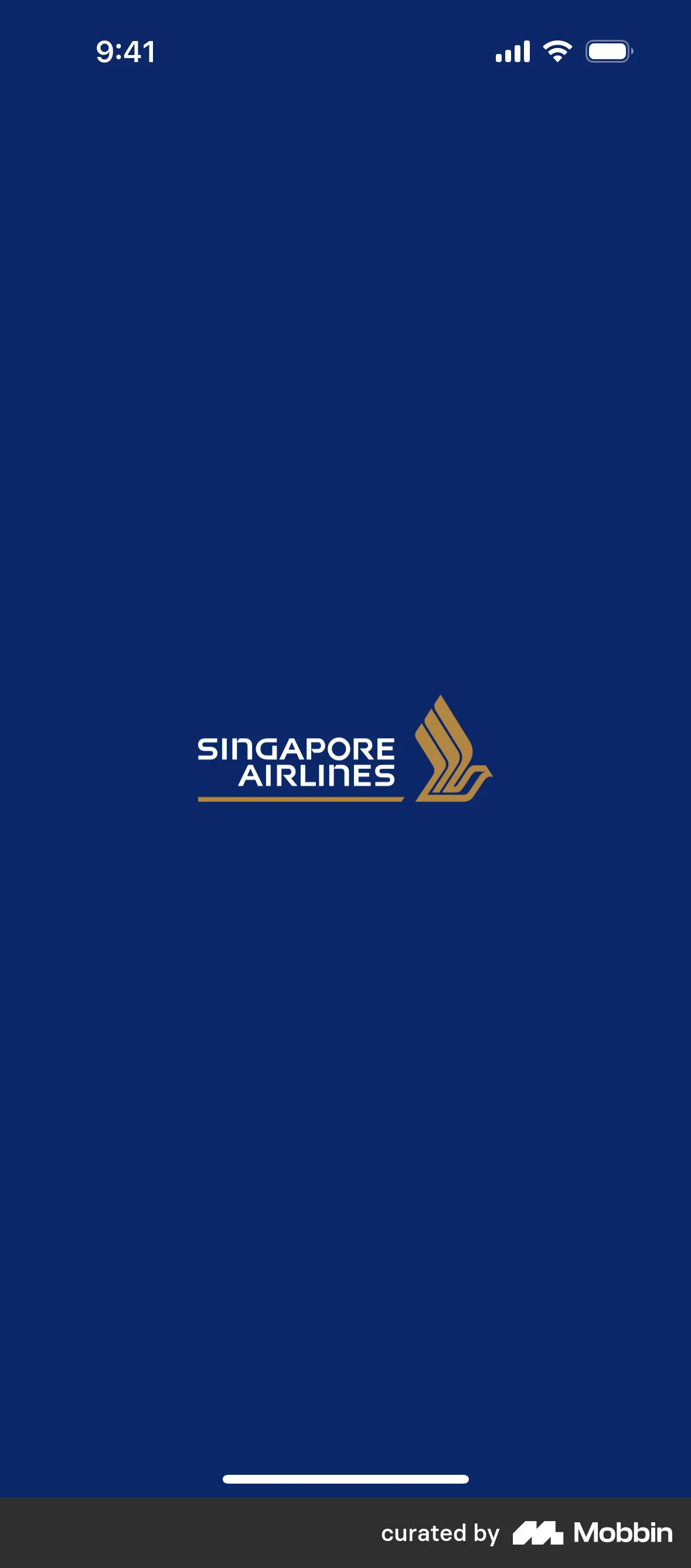 Singapore Airlines screen