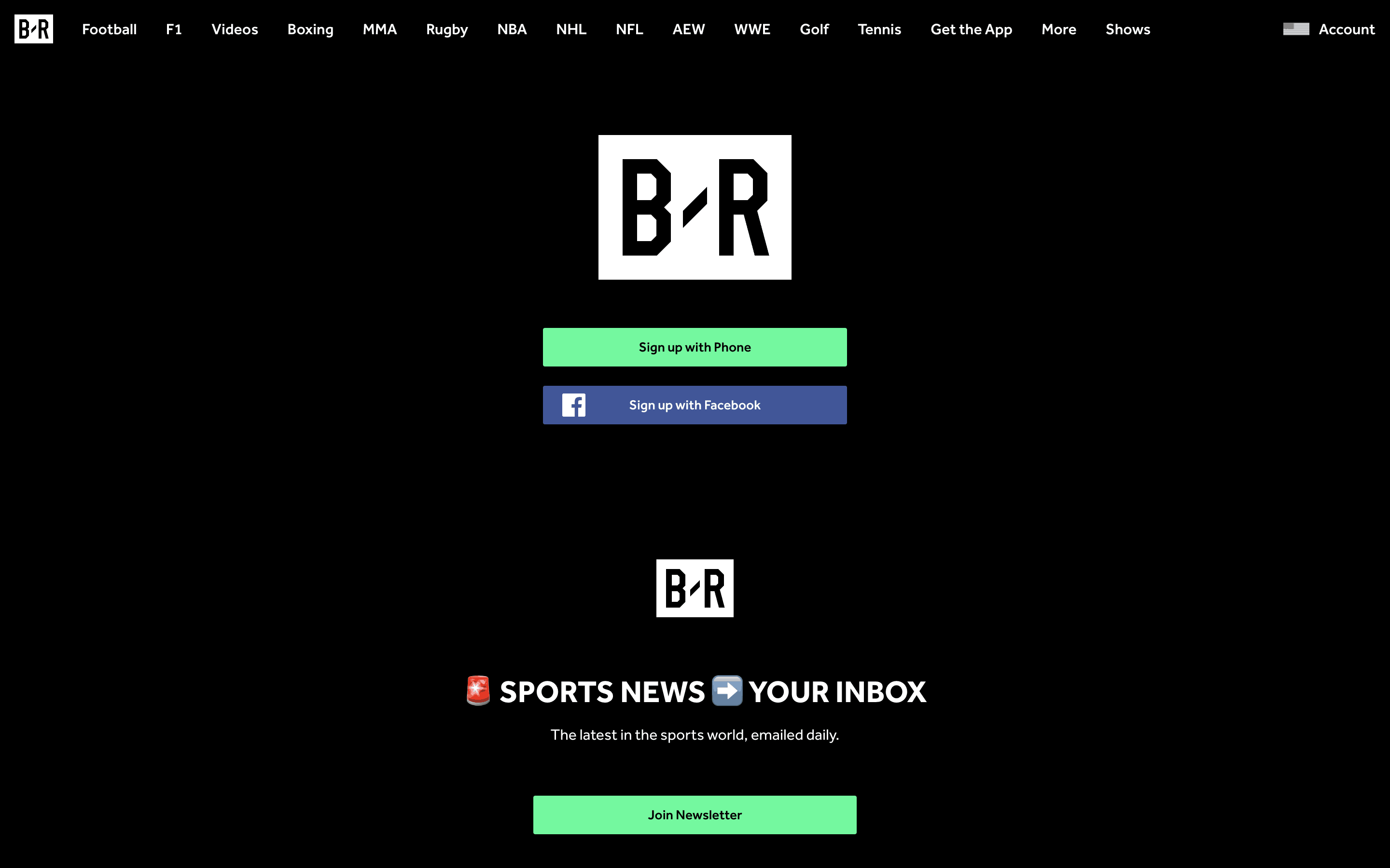 Bleacher Report Web Screen | Mobbin