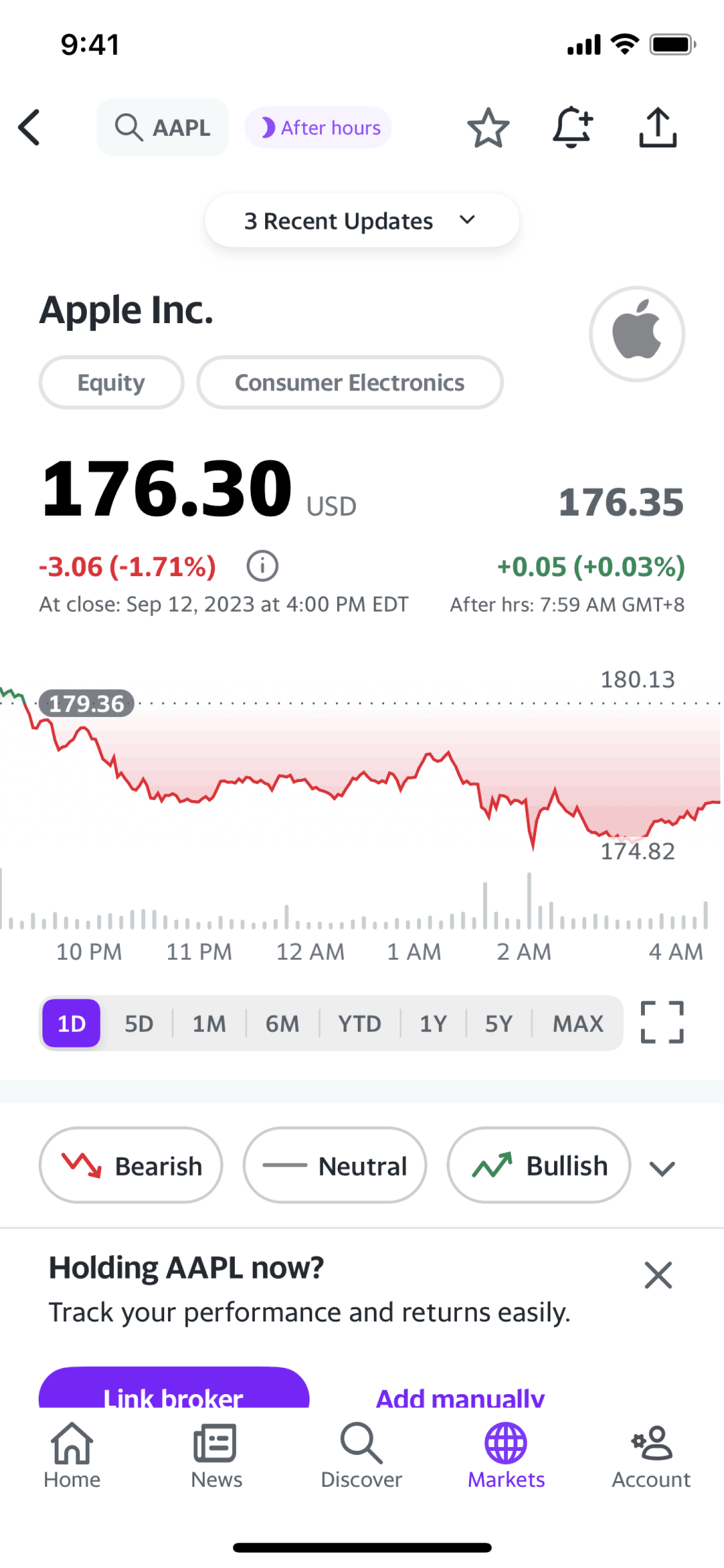 Yahoo Finance IOS Screen | Mobbin