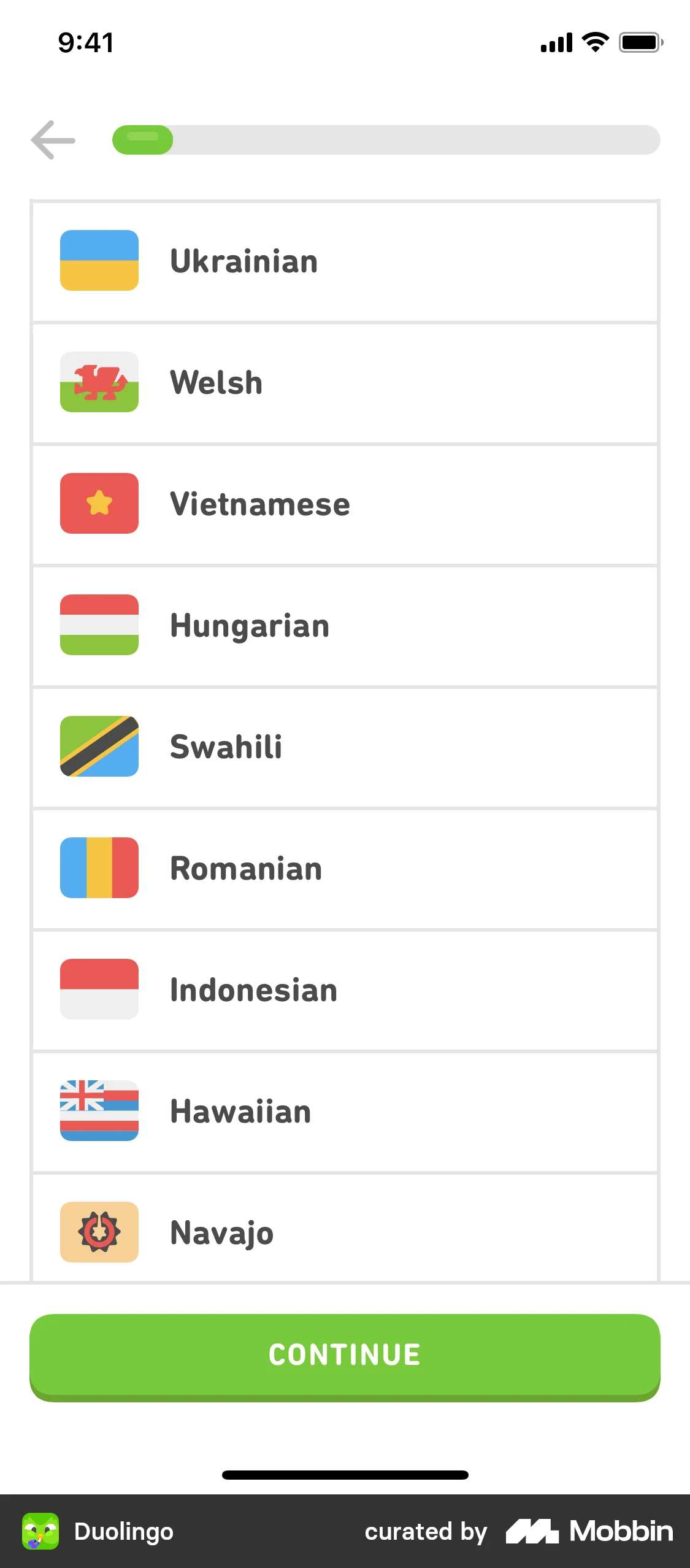 Duolingo screen
