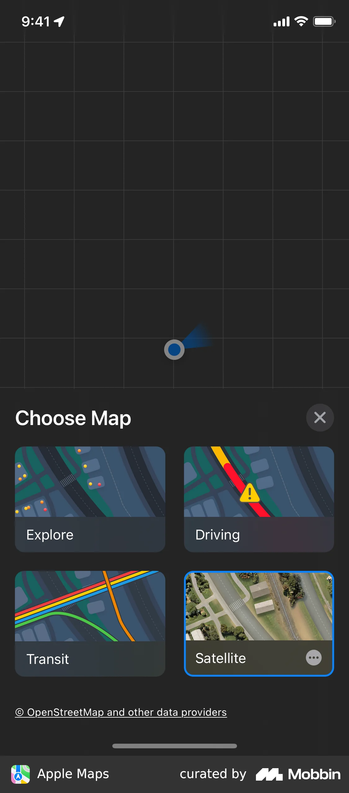 Apple Maps Switching map view screen