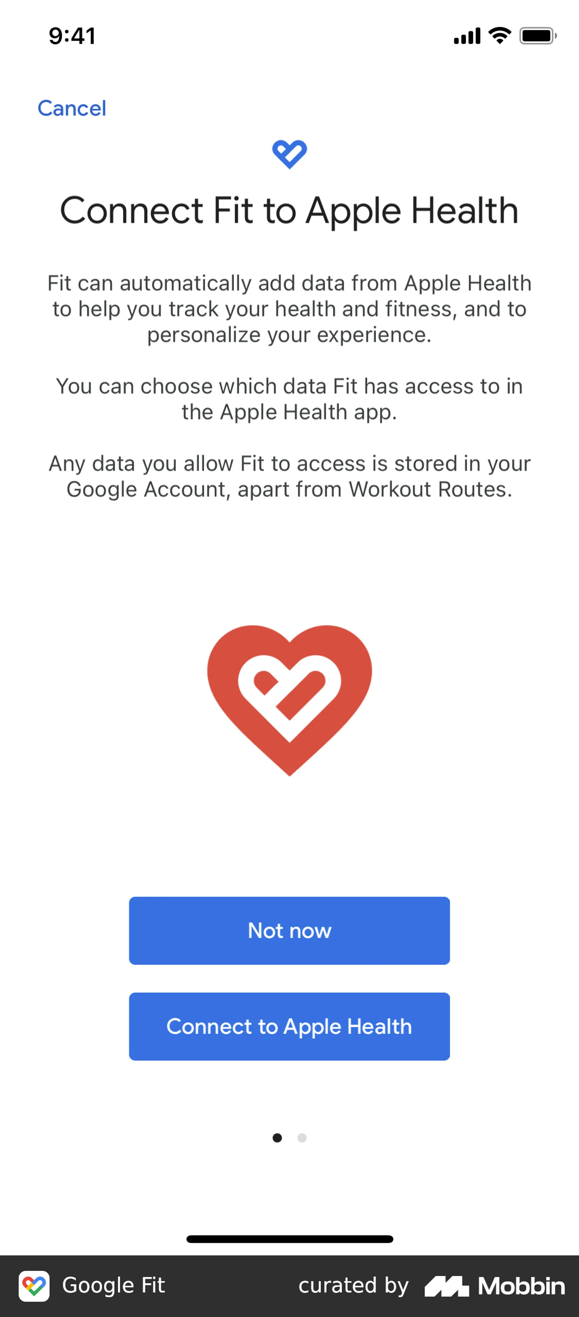 Connecting to Google Fit
