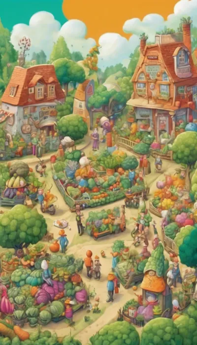 Crumplewood's Salad Revolution: The Clever Vegetables Unite