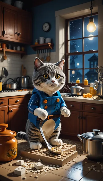 Oliver's Midnight Taco Adventure: A Feline Culinary Caper