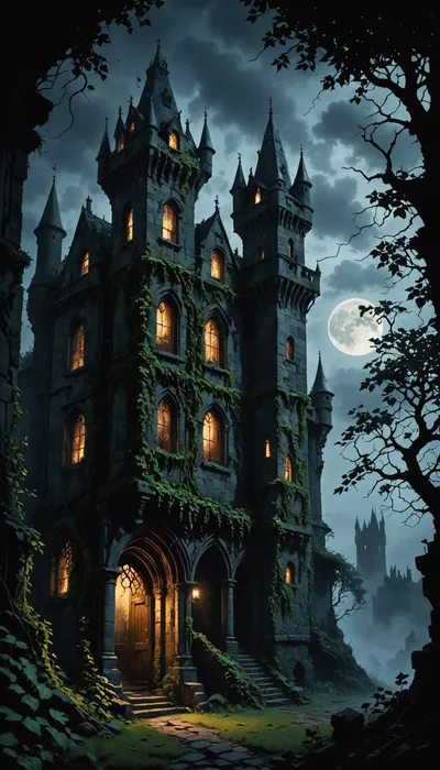 Whispers of the Cursed Castle: A Midnight Adventure in Echoing Shadows