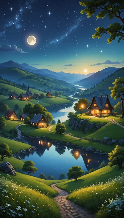 Celestial Calm: Nighttime Rituals of Restovia