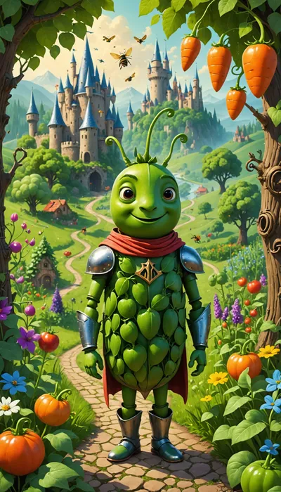 Sir Snap Pea's Quest: Unity Through Laughter and Dance in a Kingdom of Produce