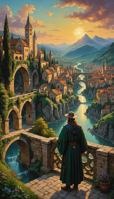 Harmony in the Moonlight: The Wizard, the Enchanted Trees, and the Robotic Knights