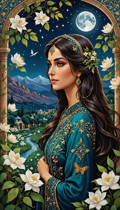 Night Whispers in the Persian Garden: Tahmineh and Rostam's Secret Rendezvous