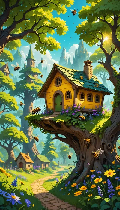 Eva and the Time-Traveling Metropolis Bees: The Interdimensional Hive Guardians