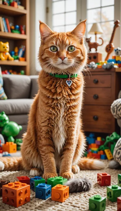 Whiskers' Moonlit Garden Vigil