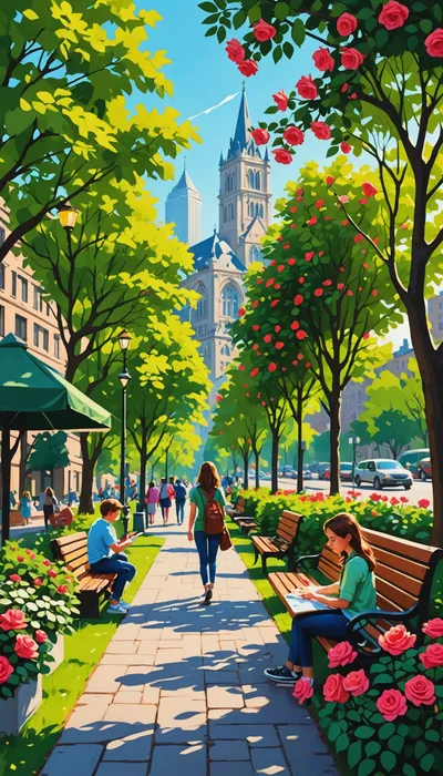 A Canvas of Love: A Serendipitous Romance in the Park