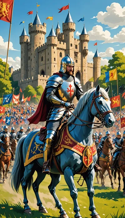 The Knights' Jousting Tournament of 1344: A Grand Display of Chivalry and Political Strategy